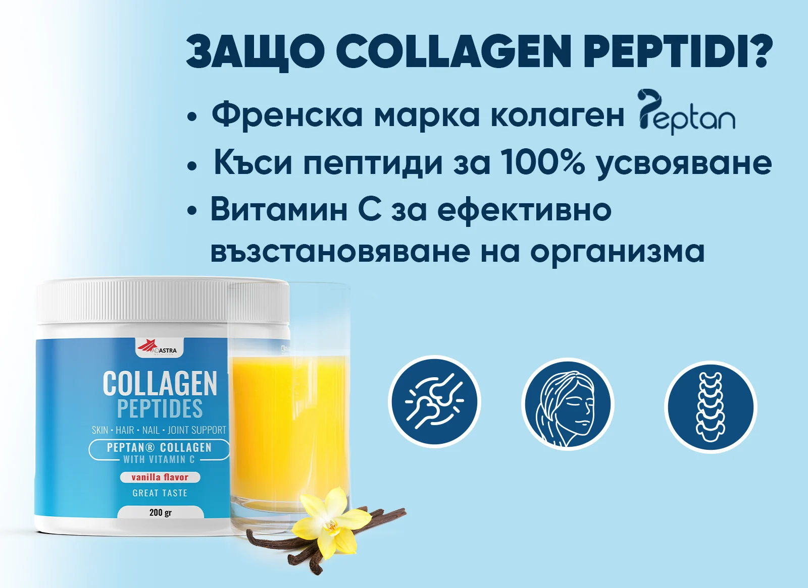 Collagen Peptides — колаген за кожа, коса и стави