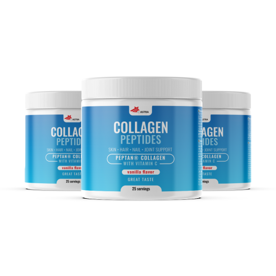 COLLAGEN PEPTIDES (2+1) - хранителна добавка на прах с колагенови пептиди и витамин С, предназначена за поддържане здравето на кожата, ставите, мускулите и костите COLLAGEN PEPTIDES (2+1) - хранителна добавка на прах с колагенови пептиди и витамин С, предназначена за поддържане здравето на кожата, ставите, мускулите и костите