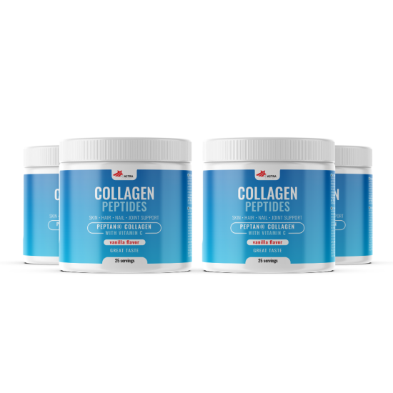 COLLAGEN PEPTIDES (2+2) - хранителна добавка на прах с колагенови пептиди и витамин С, предназначена за поддържане здравето на кожата, ставите, мускулите и костите COLLAGEN PEPTIDES (2+2) - хранителна добавка на прах с колагенови пептиди и витамин С, предназначена за поддържане здравето на кожата, ставите, мускулите и костите