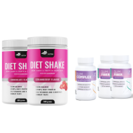 2x Diet Shake + Slim Complex + 2x Slim Fiber - заместител на хранене за регулиране на теглото