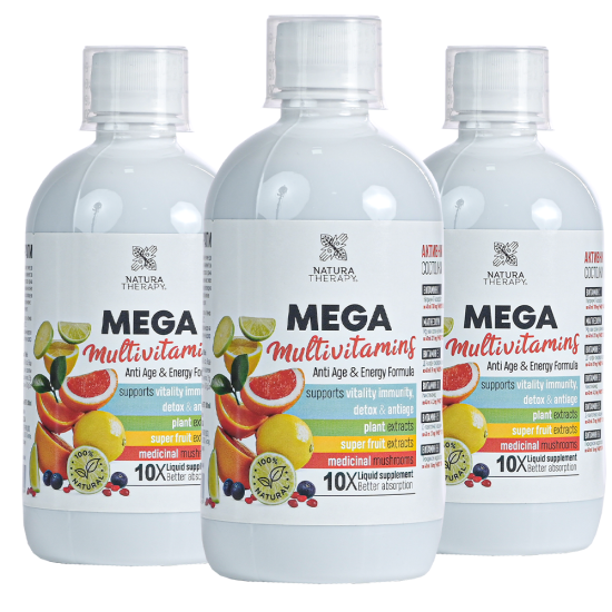 3X Mega Multivitamins (500ml) - витамини за енергия и имунитет