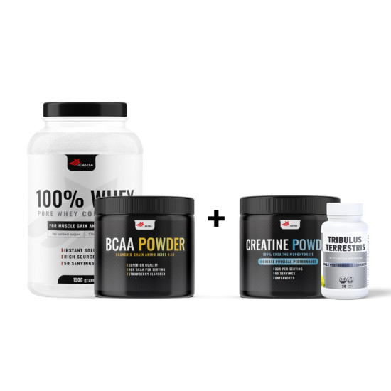 100% WHEY Protein, 1500g + BCAA + CREATINE MONOHYDRATE + Tribulus Terrestris безплатно