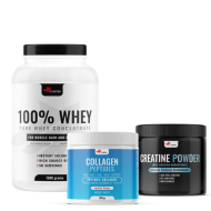 100% WHEY Protein (1500g) + COLLAGEN PEPTIDES + безплатно CREATINE MONOHYDRATE